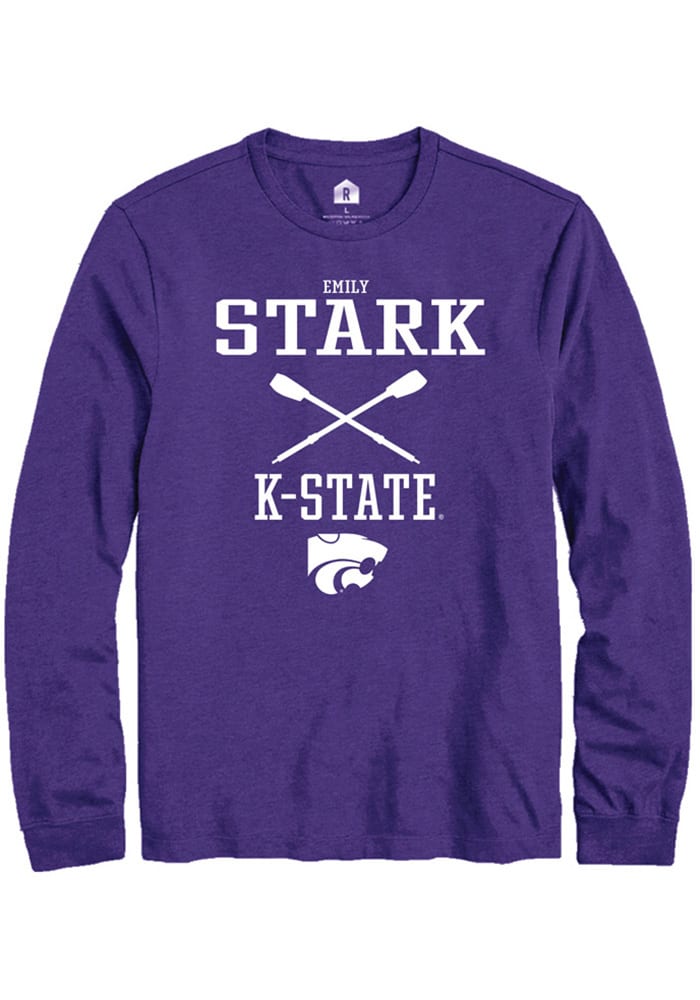 Emily Stark K-State Wildcats Purple Rally NIL Sport Icon Long Sleeve T Shirt