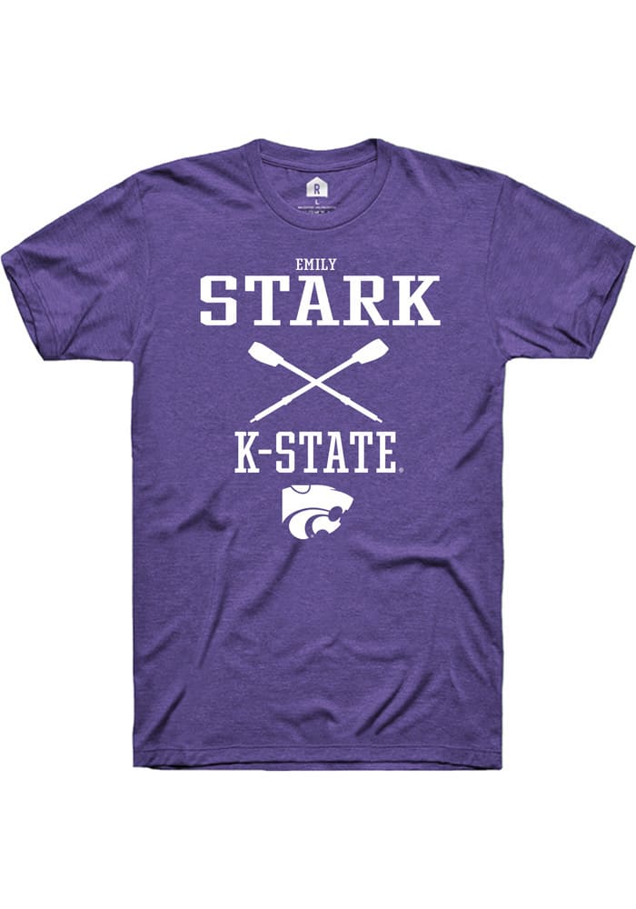 Emily Stark K-State Wildcats Purple Rally NIL Sport Icon Short Sleeve T Shirt