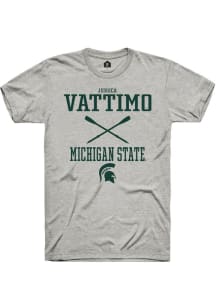 Jessica Vattimo  Michigan State Spartans Ash Rally NIL Sport Icon Short Sleeve T Shirt