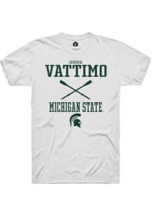 Jessica Vattimo  Michigan State Spartans White Rally NIL Sport Icon Short Sleeve T Shirt