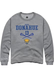 Maria Donahue Rally Mens Graphite Pitt Panthers NIL Sport Icon Crew Sweatshirt