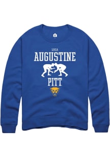 Luca Augustine Rally Mens Blue Pitt Panthers NIL Sport Icon Crew Sweatshirt