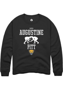 Luca Augustine Rally Mens Black Pitt Panthers NIL Sport Icon Crew Sweatshirt