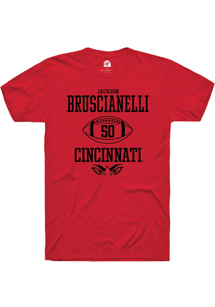 Jackson Bruscianelli Cincinnati Bearcats Red Rally NIL Sport Icon Short Sleeve T Shirt