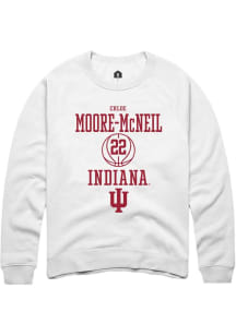 Chloe Moore-McNeil Rally Mens White Indiana Hoosiers NIL Sport Icon Crew Sweatshirt