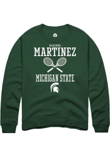 Makenna Martinez Rally Mens Green Michigan State Spartans NIL Sport Icon Crew Sweatshirt