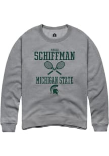 Marlo Schiffman Rally Mens Graphite Michigan State Spartans NIL Sport Icon Crew Sweatshirt