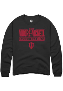 Chloe Moore-McNeil Rally Mens Black Indiana Hoosiers NIL Stacked Box Crew Sweatshirt