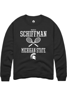 Marlo Schiffman Rally Mens Black Michigan State Spartans NIL Sport Icon Crew Sweatshirt