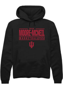 Chloe Moore-McNeil Rally Mens Black Indiana Hoosiers NIL Stacked Box Hooded Sweatshirt