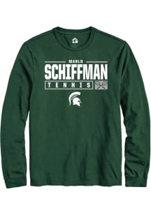 Marlo Schiffman Rally Mens Green Michigan State Spartans NIL Stacked Box Tee