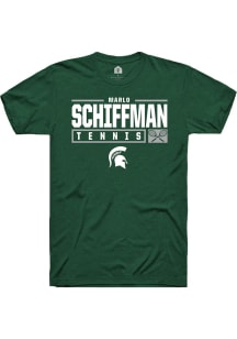 Marlo Schiffman Green Michigan State Spartans NIL Stacked Box Short Sleeve T Shirt