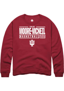 Chloe Moore-McNeil Rally Mens Red Indiana Hoosiers NIL Stacked Box Crew Sweatshirt