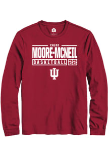 Chloe Moore-McNeil  Indiana Hoosiers Red Rally NIL Stacked Box Long Sleeve T Shirt