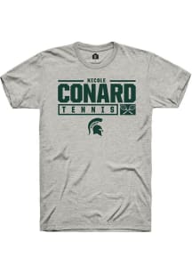 Nicole Conard Ash Michigan State Spartans NIL Stacked Box Short Sleeve T Shirt