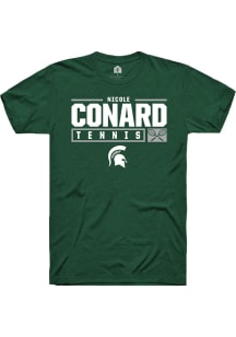 Nicole Conard Green Michigan State Spartans NIL Stacked Box Short Sleeve T Shirt