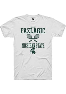 Sarah Fazlagic White Michigan State Spartans NIL Sport Icon Short Sleeve T Shirt