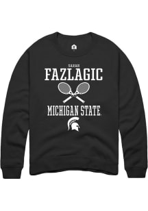 Sarah Fazlagic Rally Mens Black Michigan State Spartans NIL Sport Icon Crew Sweatshirt