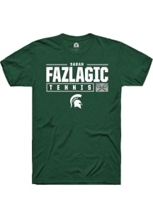 Sarah Fazlagic Green Michigan State Spartans NIL Stacked Box Short Sleeve T Shirt