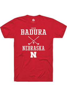 Caleb Badura Red Nebraska Cornhuskers NIL Sport Icon Short Sleeve T Shirt