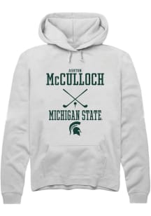 Ashton McCulloch Rally Mens White Michigan State Spartans NIL Sport Icon Hooded Sweatshirt