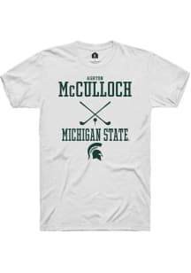 Ashton McCulloch White Michigan State Spartans NIL Sport Icon Short Sleeve T Shirt