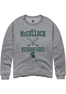 Ashton McCulloch Rally Mens Graphite Michigan State Spartans NIL Sport Icon Crew Sweatshirt