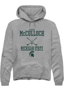 Ashton McCulloch Rally Mens Graphite Michigan State Spartans NIL Sport Icon Hooded Sweatshirt