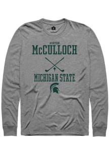 Ashton McCulloch Rally Mens Graphite Michigan State Spartans NIL Sport Icon Tee