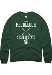 Ashton McCulloch Rally Mens Green Michigan State Spartans NIL Sport Icon Crew Sweatshirt