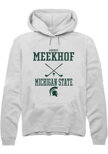 August Meekhof Rally Mens White Michigan State Spartans NIL Sport Icon Hooded Sweatshirt