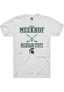 August Meekhof White Michigan State Spartans NIL Sport Icon Short Sleeve T Shirt