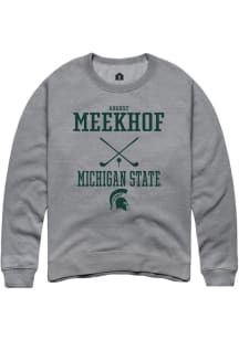 August Meekhof Rally Mens Graphite Michigan State Spartans NIL Sport Icon Crew Sweatshirt