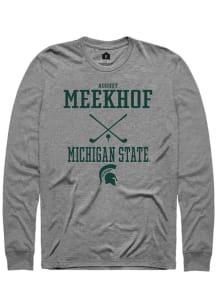 August Meekhof Rally Mens Graphite Michigan State Spartans NIL Sport Icon Tee