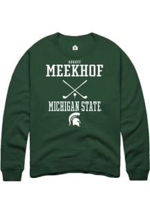 August Meekhof Rally Mens Green Michigan State Spartans NIL Sport Icon Crew Sweatshirt