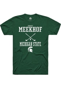 August Meekhof Green Michigan State Spartans NIL Sport Icon Short Sleeve T Shirt