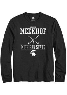 August Meekhof Rally Mens Black Michigan State Spartans NIL Sport Icon Tee