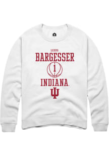 Lexus Bargesser Rally Mens White Indiana Hoosiers NIL Sport Icon Crew Sweatshirt