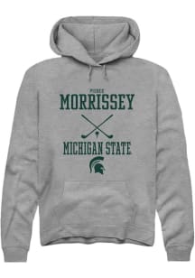 Pierce Morrissey Rally Mens Graphite Michigan State Spartans NIL Sport Icon Hooded Sweatshirt