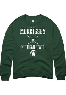 Pierce Morrissey Rally Mens Green Michigan State Spartans NIL Sport Icon Crew Sweatshirt