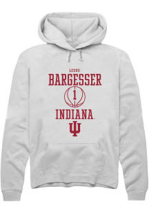 Lexus Bargesser Rally Mens White Indiana Hoosiers NIL Sport Icon Hooded Sweatshirt