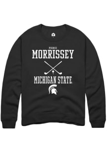 Pierce Morrissey Rally Mens Black Michigan State Spartans NIL Sport Icon Crew Sweatshirt