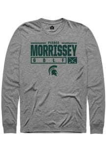 Pierce Morrissey Rally Mens Graphite Michigan State Spartans NIL Stacked Box Tee