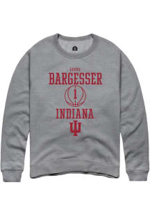 Lexus Bargesser Rally Mens Graphite Indiana Hoosiers NIL Sport Icon Crew Sweatshirt