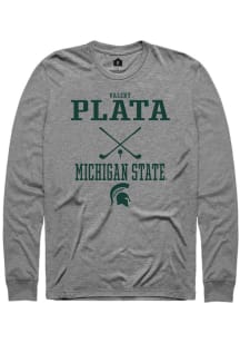 Valery Plata Rally Mens Graphite Michigan State Spartans NIL Sport Icon Tee