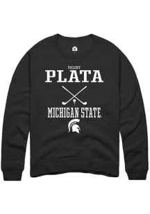 Valery Plata Rally Mens Black Michigan State Spartans NIL Sport Icon Crew Sweatshirt