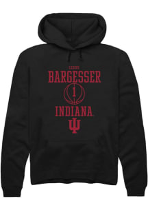 Lexus Bargesser Rally Mens Black Indiana Hoosiers NIL Sport Icon Hooded Sweatshirt