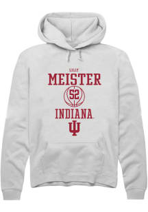 Lilly Meister  Rally Indiana Hoosiers Mens White NIL Sport Icon Long Sleeve Hoodie
