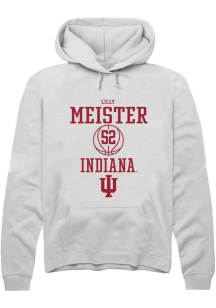 Lilly Meister  Rally Indiana Hoosiers Mens White NIL Sport Icon Long Sleeve Hoodie