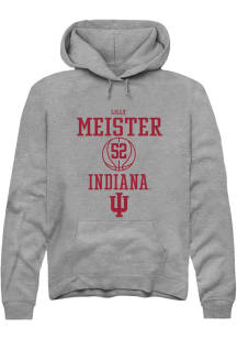 Lilly Meister  Rally Indiana Hoosiers Mens Grey NIL Sport Icon Long Sleeve Hoodie